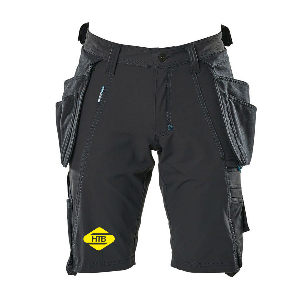 Kurze Hose Vollstretch mit abnehmbaren Hängetaschen "Mascot" HTB bedruckt